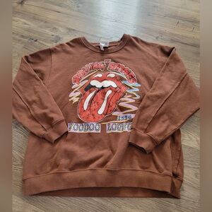 7the Rolling Stones Brown Sweater Size Large